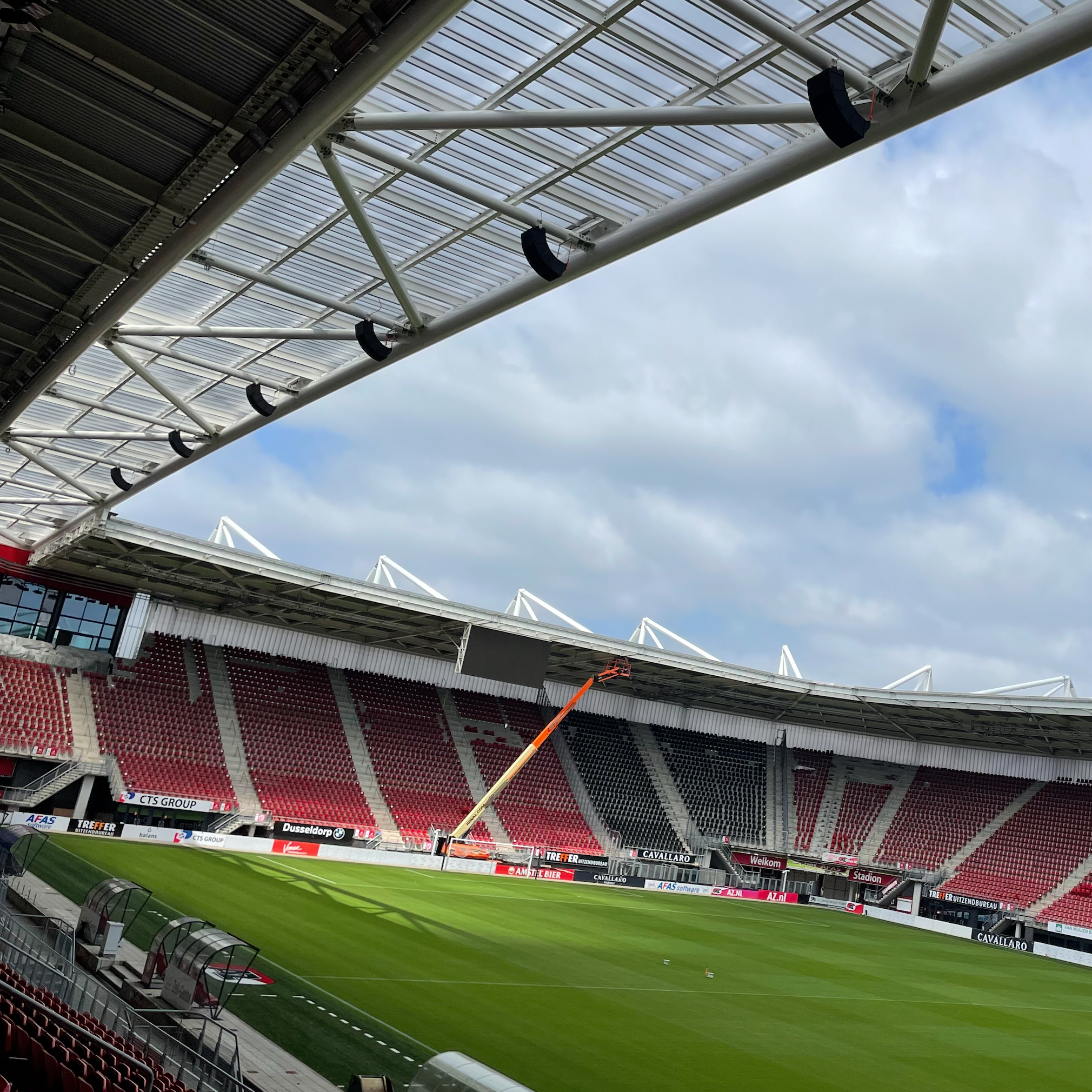 Audiovisueel project in een stadion als voorbeeld van praktijkervaring